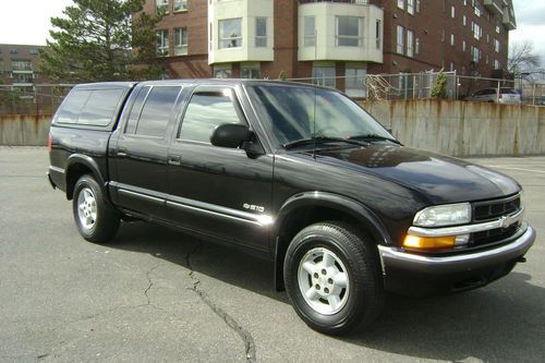 2002 chevy chevrolet s10 ls crew cab pickup v6 auto low miles! no reserve!!