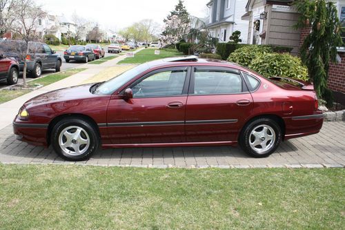 2002 chevrolet impala ls sedan 3.8l pristine 28,457 miles red metallic 1 owner