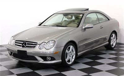Clk350 amg sport coupe navigation moonroof very low original miles one owner nav