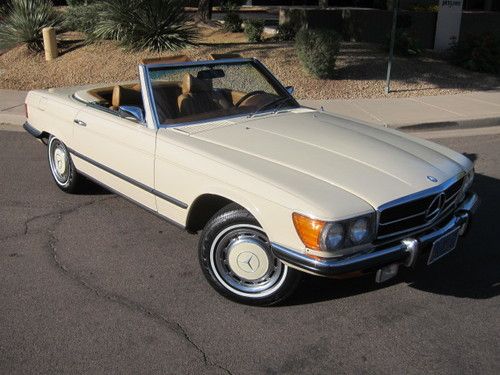 1973 mercedes benz 450sl, rare small bumpers, becker europa, all orig ca car!