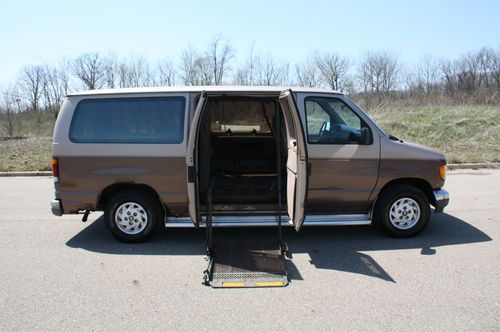 1992 ford econoline wheelchair accessible handicap lift van no reserve