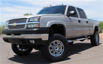 **no reserve** 2004 chevrolet 2500hd duramax diesel crew short bed 4x4 lifted az