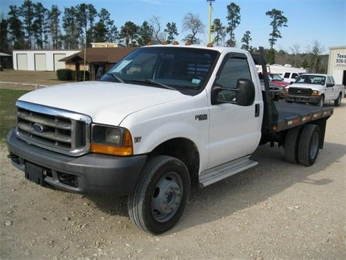 Ford f450 flatbed 7.3 powerstroke dually auto white budget must see!!!