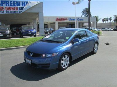 2010 civic lx coupe - atomic blue metallic a/c,power windows/locks,cd,mp3,cloth