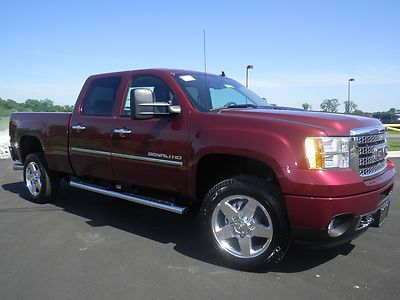 Crew cab 6.6 duramax allison trans sonoma red navigation 20" chrome wheels new