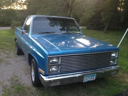 1981 chevy c10 truck sky blue shortbed built 12s moving sale 7k/obo