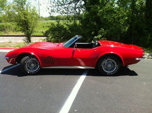 1970 Corvette Convertible 350/300 4 Speed Red Black Leather, US $29,950.00, image 2