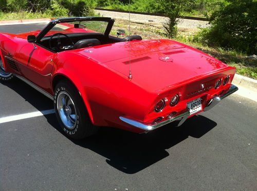 1970 Corvette Convertible 350/300 4 Speed Red Black Leather, US $29,950.00, image 3