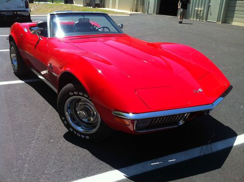 1970 Corvette Convertible 350/300 4 Speed Red Black Leather, US $29,950.00, image 6