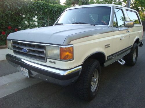 1989 ford bronco xlt 2dr utility 4x4, 5.0l v8, cold a/c, l@@k!