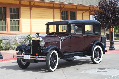 1929 ford model a briggs body town sedan, stock, restored, excellent