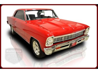 66 chevrolet nova ii 94 lt1 350ci/275hp 5.7l v8/t1 automatic/ flame red