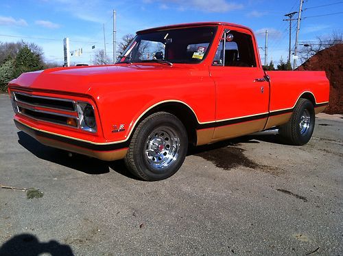 1967 chevy c10 big block 4 speed hot rod rat, nasty 507 bbc hugger orange truck