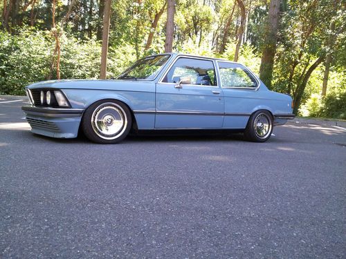 1978 bmw 320i e21 6 cyl swap, wilwood, euro, stance, flush, rare pastellblau nr!