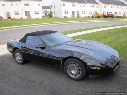 1987 c4 chevy corvette convertible sports car triple black 5.7l v8  2.73:1 gear