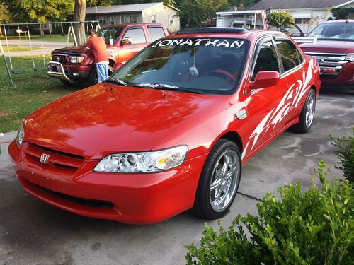 2000 red honda accord ex sedan 4-door 2.3l motor v-tech