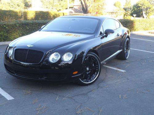 2006 bentley continental gt mulliner edition custom wheels black on black