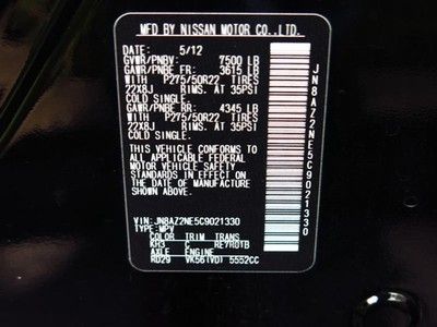 2012 Infiniti QX56 Deluxe Touring Package Cooled Seats Rear DVD Sunroof, Navi, image 36