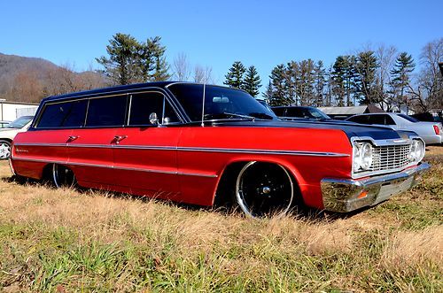 1964 chevrolet impala wagon custom modified air suspension a/c