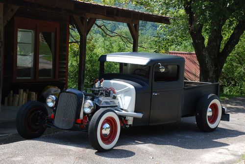 1934 ford rpu truck old school chopped channeled sbc hot rod rat traditional
