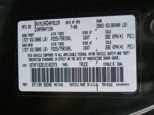 2001 Dodge Ram 1500 4x4 Reg. Cab 8ft. Bed Black Nice Like Sport !, US $4,200.00, image 17