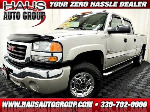 2004 gmc sierra 2500hd sle crew cab 6.6l turbo diesel only 75k mi aux fuel tank!