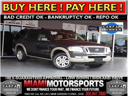 We finance '07 ford suv eddie bauer 1 owner 3rd row seats navigation