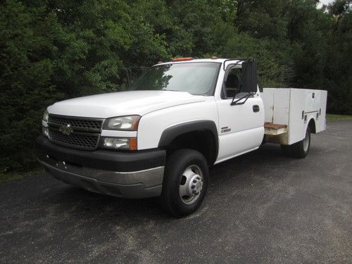 2005 CHEVY C3500 DUALLY CAB & CHASIS UTILITY WELDER BODY DIESEL DUMP TRUCK READY, US $10,750.00, image 5