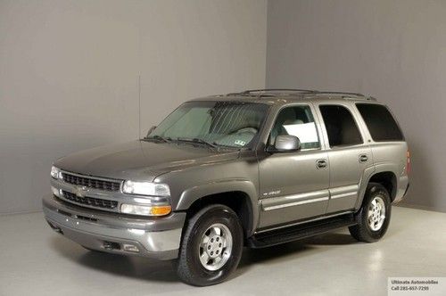 2002 chevrolet tahoe lt 4x4 sunroof leather 8-pass 3rd row alloys bose ac clean