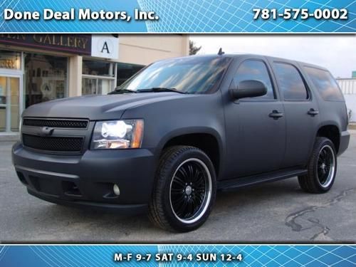 2007 chevrolet tahoe ltz 4x4 flat black paint 22" wheels navigation custom truck