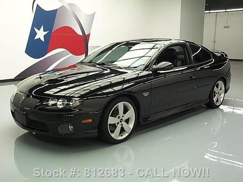 2006 pontiac gto 6.0 6-speed leather black on black 69k texas direct auto