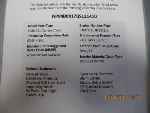1986 Porsche 911 Carrera coupe, image 19
