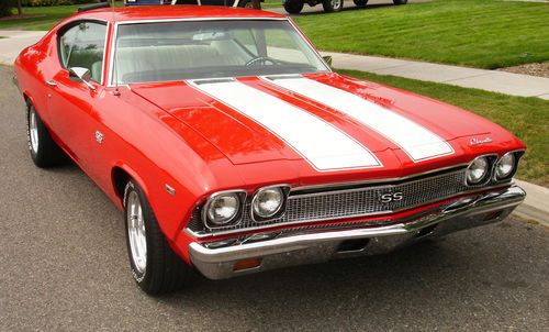 1968-69 frame off resto chevelle ss 396 4spd bw w/hurst &amp; 4.10s beautiful! fresh