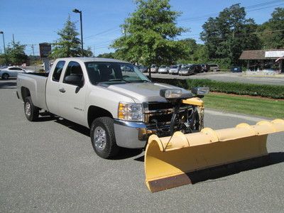 2008 chevy k-2500 hd s/c 4wd p/u 8ft bed 66k fisher m.m2pl clean car fax 1 owner