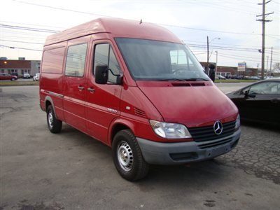 06 dodge spriner cargo van 140" wb super high roof built in shelves diesel!