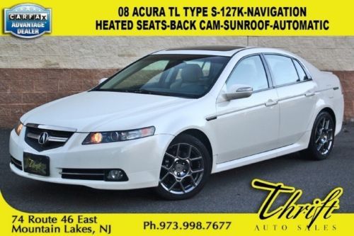 08 acura tl type s-127k-navigation-heated seats-back cam-sunroof-automatic