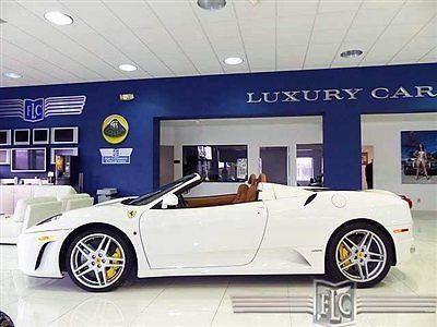 2008 ferrari f430 spider ! &#034;bianco avus&#034;  l@@k at this 430 spider