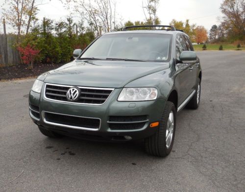 2004 vw touareg v8 awd green - tan leather navigation new tires heated seats vgc