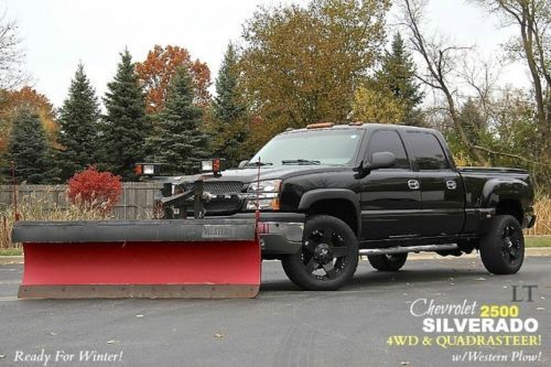 2004 chevrolet silverado 2500 crew cab lt 4wd plow truck xd wheels back up cam!