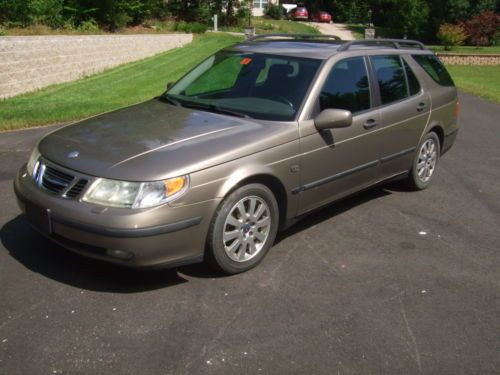 2002 saab 9-5 2.3l turbocharged 4-cyl 5-speed automatic wagon tan