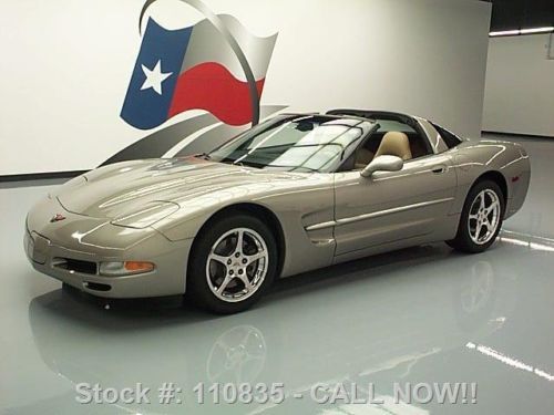 2002 chevy corvette targa top auto leather hud 34k mi!! texas direct auto