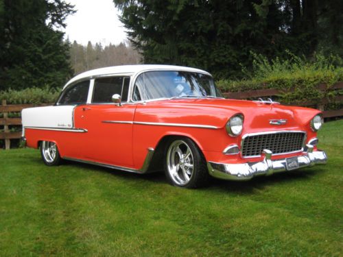 1955 chevy belair 2 door sedan, power disc brakes, power steering 327 w/th350