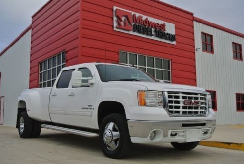 2008 gmc 3500 6.6l duramax diesel 4x4 crew cab drw slt leather