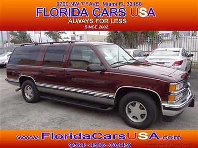 99 chevrolet suburban lt c1500 leather 3rd row florida clean carfax low reserve