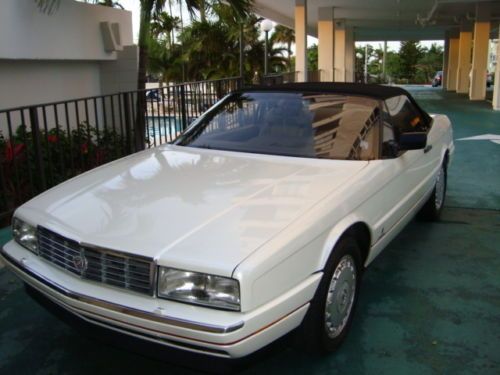 92 cadillac allante convertible v8 white 86k mi $7,650 mass/pompano beach, fl