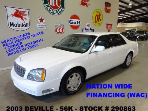 2003 deville sedan,v8,heated leather,onstar,16in wheels,56k,we finance!!