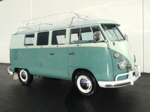 63 volkswagen vw kombi split window bus transporter rebult 1600cc new upholstery