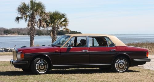 1987 rolls royce silver spur claret/ garnet and tan