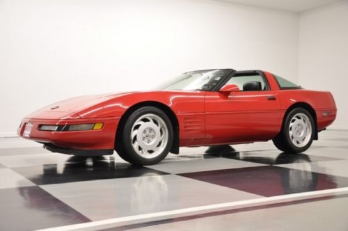 Dual roof leather low miles 5.7l v8 sporty coupe 1991 1993 1992 red corvette
