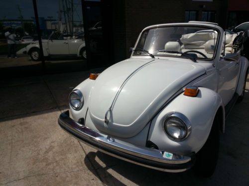 White, convertible, restored, volkswagen